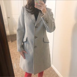 White House Black Market Houndstooth coat blazer